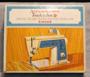 Vintage Singer Touch & Sew Zubehör Zick Zack Nähmaschine Modell 638 Original - Bild 1 von 3