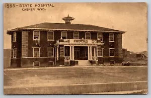 State Hospital Casper Wyoming WY Insane Asylum c1910 Postcard - Picture 1 of 2