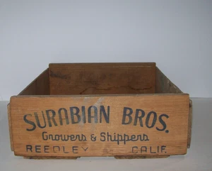 Denny Boy Surabian Bros. de colección Caja de madera para cultivadores y cargadores, Reedley, California - Imagen 1 de 12