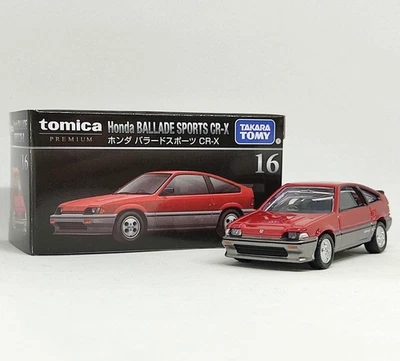 Tomica Premium Honda Ballade Sports CR-X Metal Diecast Car Modelo #16 Foto 1 de 4