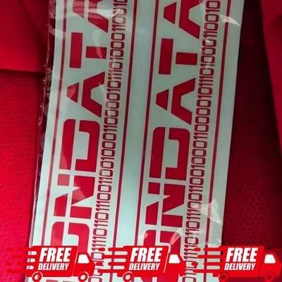 2 PCS HONDATA RED JDM STICKER DECAL - HIGH QUALITY JAPAN MATERIAL REPLACEMENT Foto 1 de 4