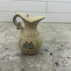 Vintage Folk Art Design Ceramic Pitcher shaped Bell 1986 taiwan - Picture 1 of 6