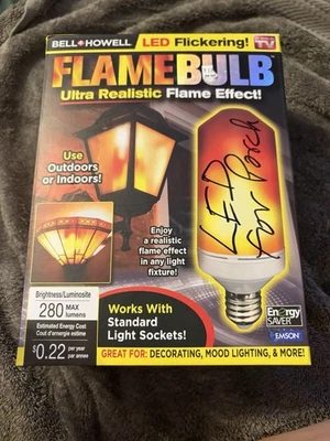 Bell + Howell 3W T60 280 Lúmenes Diseño Llama Bombilla LED - Juego de 2 Foto 1 de 4