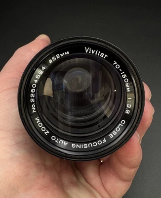 Vintage Canon FD mount Vivitar 70-150mm F3.8 Zoom Lens - Light Fungus / Haze - Image 1 of 4