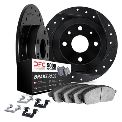 For Kia Sephia 98-01 DFC PRO-KIT 5000+ Drilled & Slotted Rear Brake Kit - Image 1 of 2