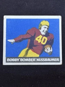 1948 LEAF FOOTBALL CARD #43 BOBBY BOMBER NUSSBAUMER REDSKINS LOW GRADE VG-EX - Picture 1 of 2