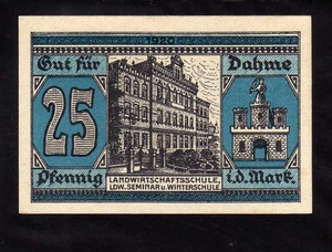 DAHME - GERMANY NOTGELD -   25 PFENNIG - Bild 1 von 2