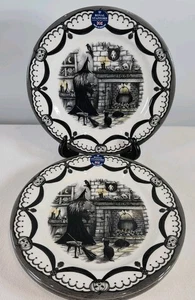 3 Royal Stafford Halloween Hexe am Kessel Katzen Porzellan Teller 11" - Bild 1 von 9