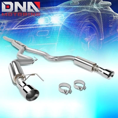 Sistema de escape Catback de 3" de acero S para Ford Mustang 2015-2020 + puntas silenciadoras OD de 4,5" Foto 1 de 4