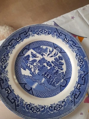 Willow WR Midwinter Dinner Plate Solid Heavy Pre 1920 - Image 1 of 4