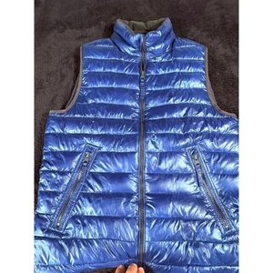American Eagle Outfitters Mens Puffer Vest Full Zip Blue Small S - Picture 1 of 7