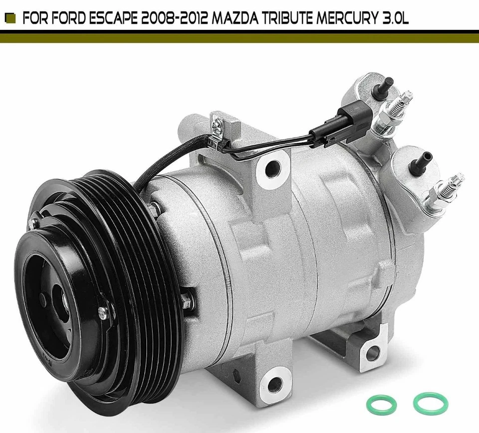 1x Compressor AC com Embreagem para Ford Escape 08-12 Mazda Tribute Mercury Mariner - Imagem 1 de 4