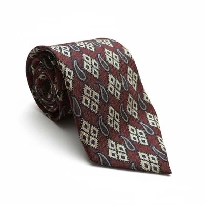 GUESS Paisley Diamond Men’s Silk Tie - Image 1 of 4
