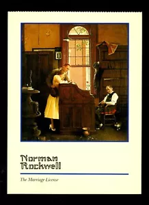 Cartolina Norman Rockwell La licenza di matrimonio - Foto 1 di 2
