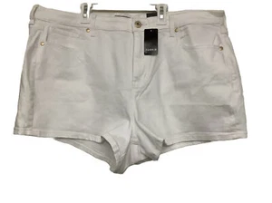Pantalones Cortos Torrid Para Mujer Talla 20 Blanco Feel the Fit Nuevos Acentos Dorados Elásticos - Imagen 1 de 14