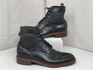 JOHNSTON & MURPHY KNOX CAP TOE SHEARLING BOOT BLACK FUR LINING 24-1537 Men’s 12 - Picture 1 of 10