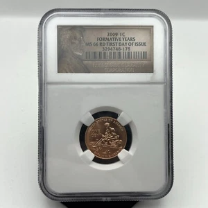2009 1C LINCOLN CENT FORMATIVE YEARS FDOI NGC MS66 RD FIRST DAY OF ISSUE - Picture 1 of 4