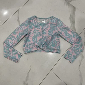 Girl’s Long Sleeve Swim Top Size 10-12 Pink Blue Art Class - Picture 1 of 13