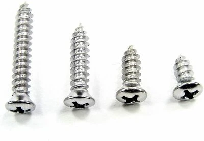 #8 Phillips Oval Head Chrome Trim Screws 3/8 to 1" Qty-100 #2076 (2015-2018)AC Foto 1 de 4