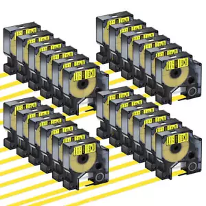 Compatible DYMO 18052 Heat Shrink Tube Label 1/4"×4.9' Yellow for DYMO 5200 24PK - Picture 1 of 24