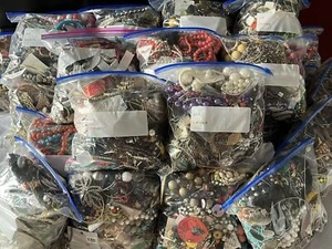 Junk drawer jewelry lot - repair/scrap/crafts 6 Pounds - Picture 1 of 10