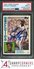 1984 TOPPS TRADED #42T DWIGHT GOODEN RC METS PSA 9 DNA AUTO AUTH
