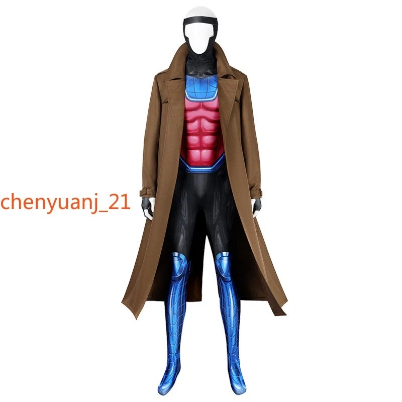 X-Men 97 Disfraz Gambito Juegos con disfraces Traje apretado Remy Etienne LeBeau Conjunto completo Halloween Foto 1 de 4