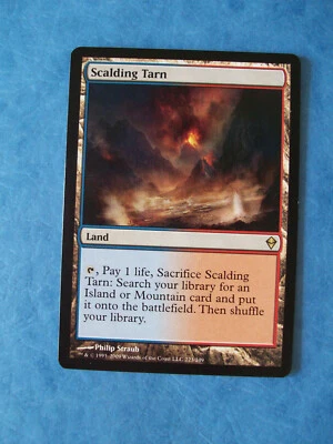 MTG Magic the Gathering SCALDING TARN ZENDIKAR LP (b) ACTUAL PICTURES - Image 1 of 2