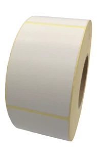 75 x 110 mm Roll - Plain Semi Gloss Thermal Transfer Rectangle - 1250 Labels - Picture 1 of 3