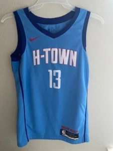 Authentic James Harden Men's 40 M Nike Swingman Houston Rockets Blue City Jersey - Picture 1 of 2