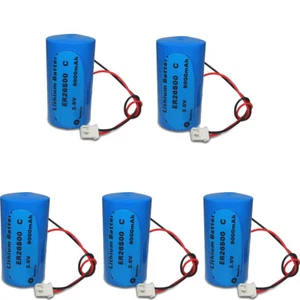 Batería 5 Piezas ER26500 3.6V 9000mAh para Batería PLC con Enchufe Blanco - Imagen 1 de 3