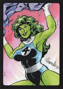 PRINT Fantastic Four - She-Hulk #1 Sketchkarte limitierte Auflage 12er Set ACEO - Bild 1 von 3