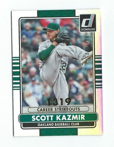 2015 Donruss Stat Line Career #133 Scott Kazmir A's 048/400 
