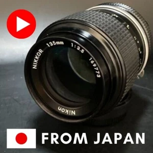 TOP MINT Nikon Ai Nikkor 135mm F3.5 Telephoto Prime MF Zoom Lens from Japan - Picture 1 of 20
