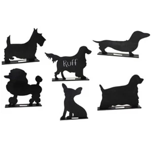 Hund/Welpe Silhouette Tafel Schild - verschiedene - Hundeliebhaber - Deko - 45254 - Bild 1 von 1