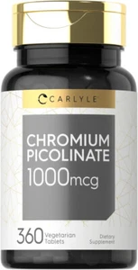 Ultra Chromium Picolinate 1000mcg | 360 Vegetarian Tablets | by Carlyle - Picture 1 of 7