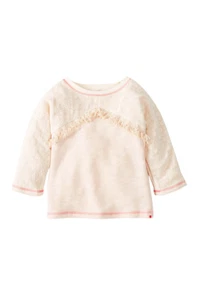 Lucky Brand Big Girls Topanga Canyon Antique Pullover in White Heather Size S - Picture 1 of 1