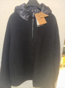 Belstaff Jacke Herren Anton Knit Zip Cardigan Jacke 2XL Schwarz Neu mit Etikett UVP £395 - Bild 1 von 5