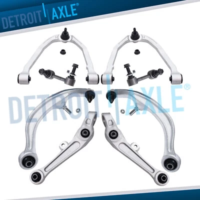 Brazos de control inferiores superiores delanteros de 8 piezas + barras estabilizadoras para Nissan G35 350Z 2003 2004 tracción trasera Foto 1 de 4