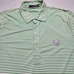 RLX Ralph Lauren Herren Large gestreift grün Golf Polo Shirt CMC 1922 Wappen  - Bild 1 von 10