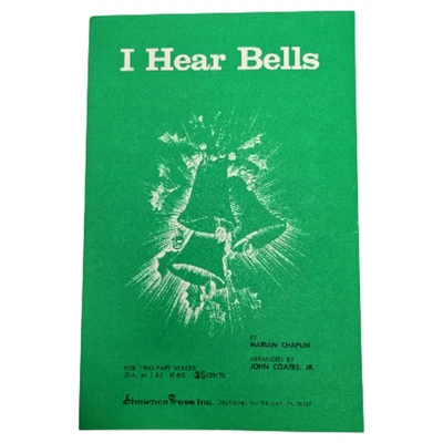 I Hear Bells Sheet Music 2 Part Voices SA TB Choir Marian Chaplin Christmas 1969 - Image 1 of 4