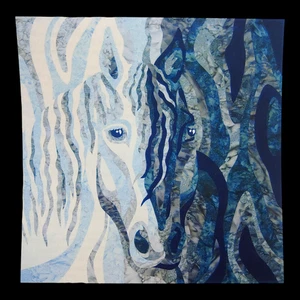 Mystery Horse Applique Quilt Pattern - 18x18 Amy Loh Kupser Batik - Picture 1 of 3