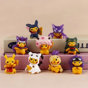 9pcs Pikachu Cosplay Figures Set 5cm PVC Pokemon Anime Toy Kids Gift - Picture 1 of 5
