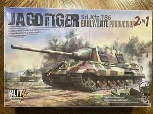 Jagdtiger SdKfz 186 - Escala 1/35 Takom Blitz 2 en 1 Conjunto Iniciado Kit #8001 - Imagen 1 de 16