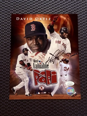 David Ortiz Signed Autograph 8x10 Photo Boston Red Sox JSA - Image 1 of 3