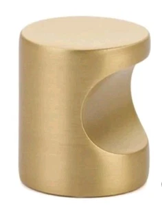 Emtek 86150 Finger Pull 7/8 Inch Cylindrical Cabinet Knob Satin Brass - Picture 1 of 1