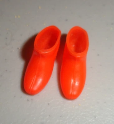 Vintage Skipper Doll Reddish Orange Ankle Boots - Image 1 of 2