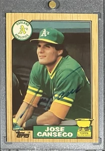 1987 Topps Tiffany Jose Canseco All-Star RC Rookie Auto On-Card Autograph A's - Bild 1 von 2