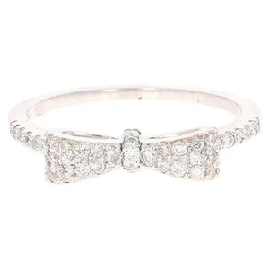 0.40 Carat Diamond Bow Band 14 Karat White Gold - Picture 1 of 4