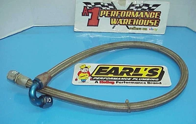 41" Stainless Hose -10 AN 150° & Straight Reusable Fittings Earl's JU260 - Image 1 of 4